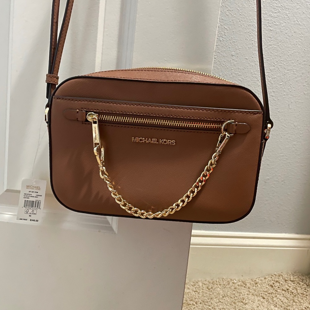 NWT - Michael Kors Jet Set Handbag - Camel